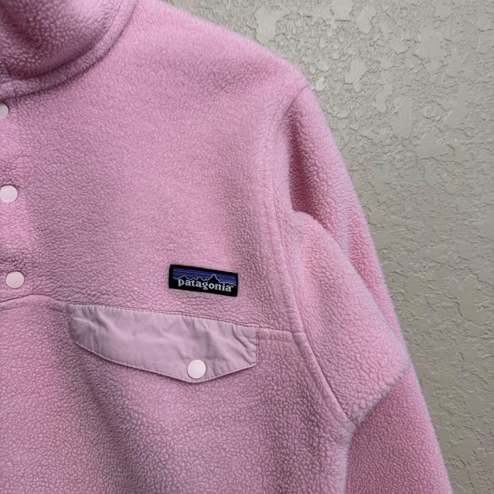 Very RARE Patagonia Pink Synchilla Fleece women sz S pullover sweater USA made - Picture 2 of 9